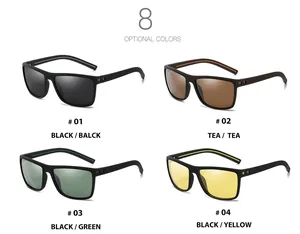 Selection of four different color styles for polarized sports cycling sunglasses.