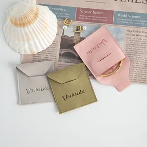 Premium soft microfiber jewelry storage pouches with elegant envelope style flap