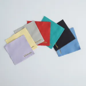 Premium microfiber cleaning cloths for jewelry and glasses in various vibrant colors
