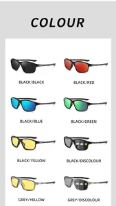 Various color options for polarized HD sports sunglasses for outdoor activities