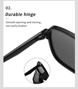 Détail rapproché de la charnière durable d'une lunette de soleil, mécanisme fluide