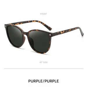 Classic tortoiseshell polarized sunglasses with dark lenses shown at a 45-degree side angle