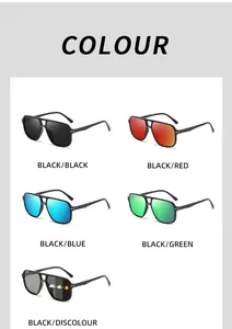 Variété de couleurs de lunettes de soleil polarisées avec verres noirs et rouges.