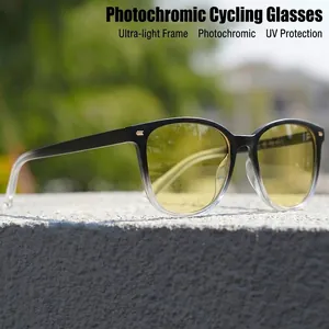 Photochromic Polarized Sports Sunglasses For Men Women UV400 Protection Cycling Outdoor Driving Eyewear PC Frame TAC Lens