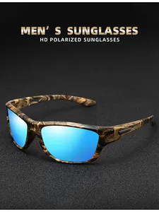 Professionelle Outdoor-Sport-Tarnsonnenbrille für Herren mit blauen polarisierten HD-Gläsern