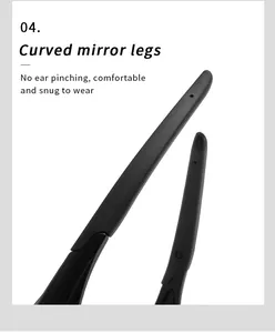 Primo piano delle stanghette curve degli occhiali da sole sportivi per il massimo comfort.