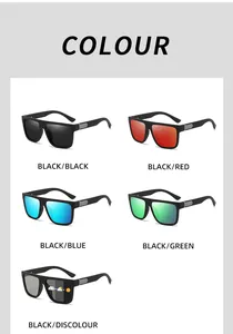 Multi-color options overview for men's polarized square frame driving sunglasses