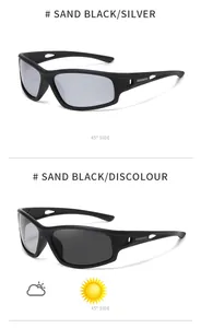 Polarized sports sunglasses with photochromic lenses for cycling and driving