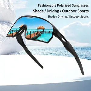 Occhiali da Sole Polarizzati da Ciclismo Protezione UV400 Montatura PC Lenti TAC Antivento Sport all'Aria Aperta Donna Uomo