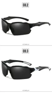 Detailansicht der polarisierten Sport-Sonnenbrille mit schwarzen und weißen Akzenten