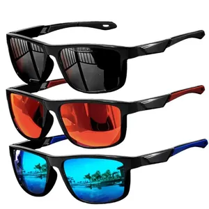 Outdoor Polarized Sports Sunglasses Square Frame For Men Women UV Protection TAC Lens Cycling Driving Fishing Sunglasses