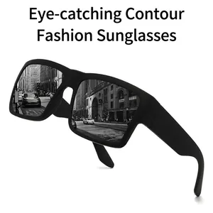 Square Polarized Sports Sunglasses For Men Women UV400 Protection Outdoor Cycling Driving Fashion Rectangular Sunglasses