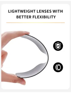 Detail showing the high flexibility of lightweight polarized cycling sunglass lenses.