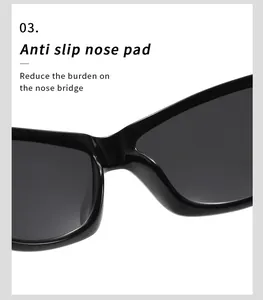 Vue détaillée en gros plan du repose-nez antidérapant de lunettes de soleil de sport polarisées