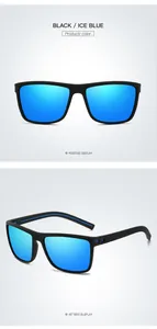 Sports polarized sunglasses with black carbon fiber texture frame and ice blue mirrored lenses