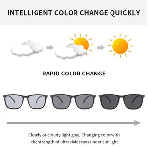 Gafas de sol polarizadas con cambio de color fotocromático inteligente y rápido