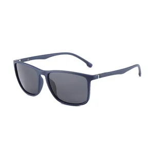 Gafas de sol polarizadas cuadradas azul marino clásicas para hombre y mujer estilo
