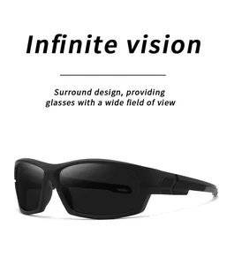 Lunettes de soleil de sport polarisées avec design enveloppant pour un champ de vision large