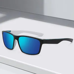 Premium Sport-Polarisationssonnenbrille mit blauen verspiegelten Gläsern für Outdoor-Aktivitäten.