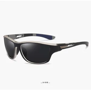 Detaillierte Seitenansicht der polarisierten Sportsonnenbrille für das Radfahren und UV