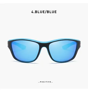 Vorderansicht der blau verspiegelten polarisierten Sportsonnenbrille