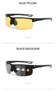 Vista detallada de gafas de sol polarizadas para hombres con lentes fotocromáticas