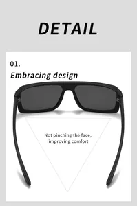 Detail of matte black sports sunglasses showing the comfort-fit embracing design