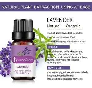 Détails de l'huile essentielle de lavande bio 10ml avec bienfaits et usage