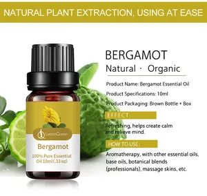 Détail du flacon d'huile de bergamote 10ml avec bienfaits de l'extraction naturelle