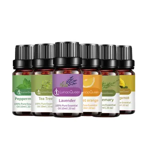 Coffret professionnel de 6 huiles essentielles pures incluant lavande et menthe