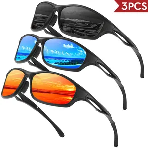 Gepolariseerde Sportzonnebril UV Bescherming PC Frame Outdoor Wielrennen Rijden Bril Voor Heren Dames Rijden Mode Zonnebril