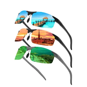 Detailansicht der polarisierten Sportsonnenbrille für Herren mit malerischen Glasreflexionen