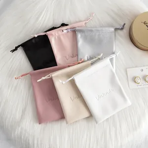 Premium multi-color PU leather drawstring pouches for jewelry and small accessories storage