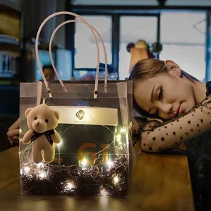 Creative gift box with dandelion night light, fairy lights, and teddy bear charm