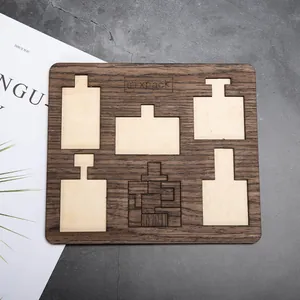 Puzzle complexe en bois avec design de bouteilles et gravure sixpack pour le cerveau