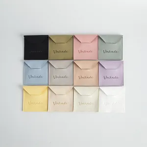 Microfiber Jewelry Pouch Socket Style Envelope Flap Jewelry Gift Packaging Bag Small Suede Fabric Storage Pouch For Ring Earring