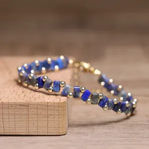 Bohemian Handmade Woven Tila Bead Bracelet For Women Men Natural Stone Seed Bead Adjustable Minimalist Hand Jewelry