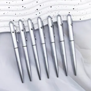 Multifunctional Invisible Ink Pen With UV Light LED Money Detector Silver Magic Pen For Office School Secret Message Writing