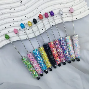 Set of vibrant glittering star sequin stylus pens for various touch screen devices