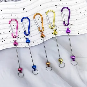 Πολύχρωμοι μεταλλικοί κρίκοι D για DIY μπρελόκ με χάντρες και αξεσουάρ για σακίδια