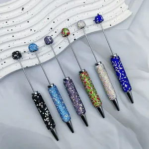 Set mit sechs luxuriösen, voll besetzten Strass-Kugelschreibern in verschiedenen Farben