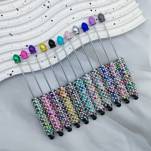 Colorful DIY rhinestone stylus pens with candy-colored caps shown in a detailed multi-pack view