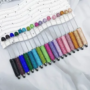 Premium colorful rhinestone stylus pens featuring full crystal bead design for touch screen use