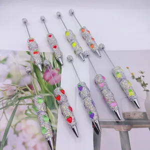 Glitzerndes Strassstein-Perlenstifte-Set mit süßem buntem Frucht-Design