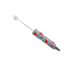 Funkelnder Strass Perlenkugelschreiber mit süßem Wassermelonen Design
