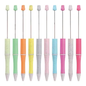 10er-Set bunte, umweltfreundliche Weizenstroh-Perlenstifte für DIY-Schmuckherstellung
