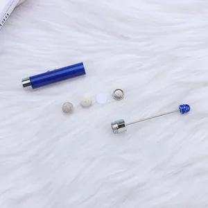 Blue DIY beaded laser pointer and flashlight with LR44 button cell batteries