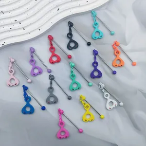 Lot de breloques en silicone cœur smiley colorées pour porte-clés ou accessoires