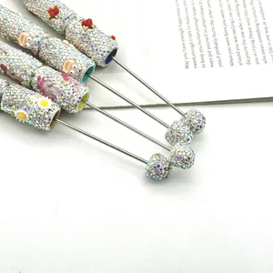 Bolígrafos de cuentas hechos a mano con diamantes de imitación brillantes