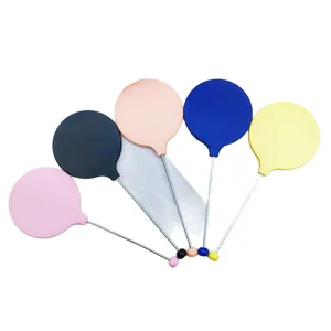 Juego de cinco espejos de mano coloridos con cuentas DIY y cristal de alta definición